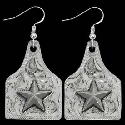 Daffodil Cow Tag Earrings